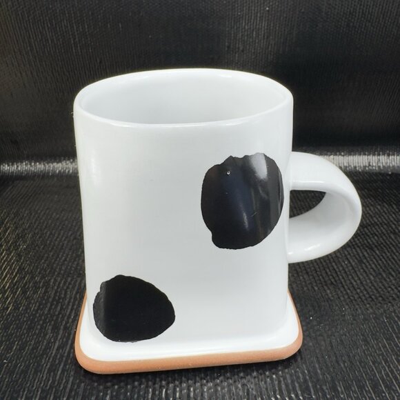 Vintage 1993 Hand Made RedWare Coffee Mug Cup Udderly Cow Pattern Mug Signed VTG - Picture 8 of 13